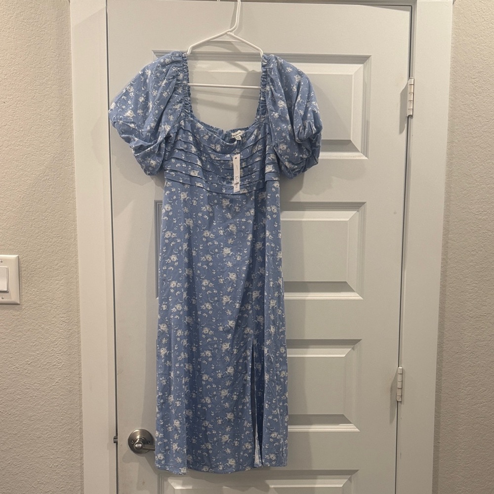 Francesca's Collections Blue and White Floral Dress